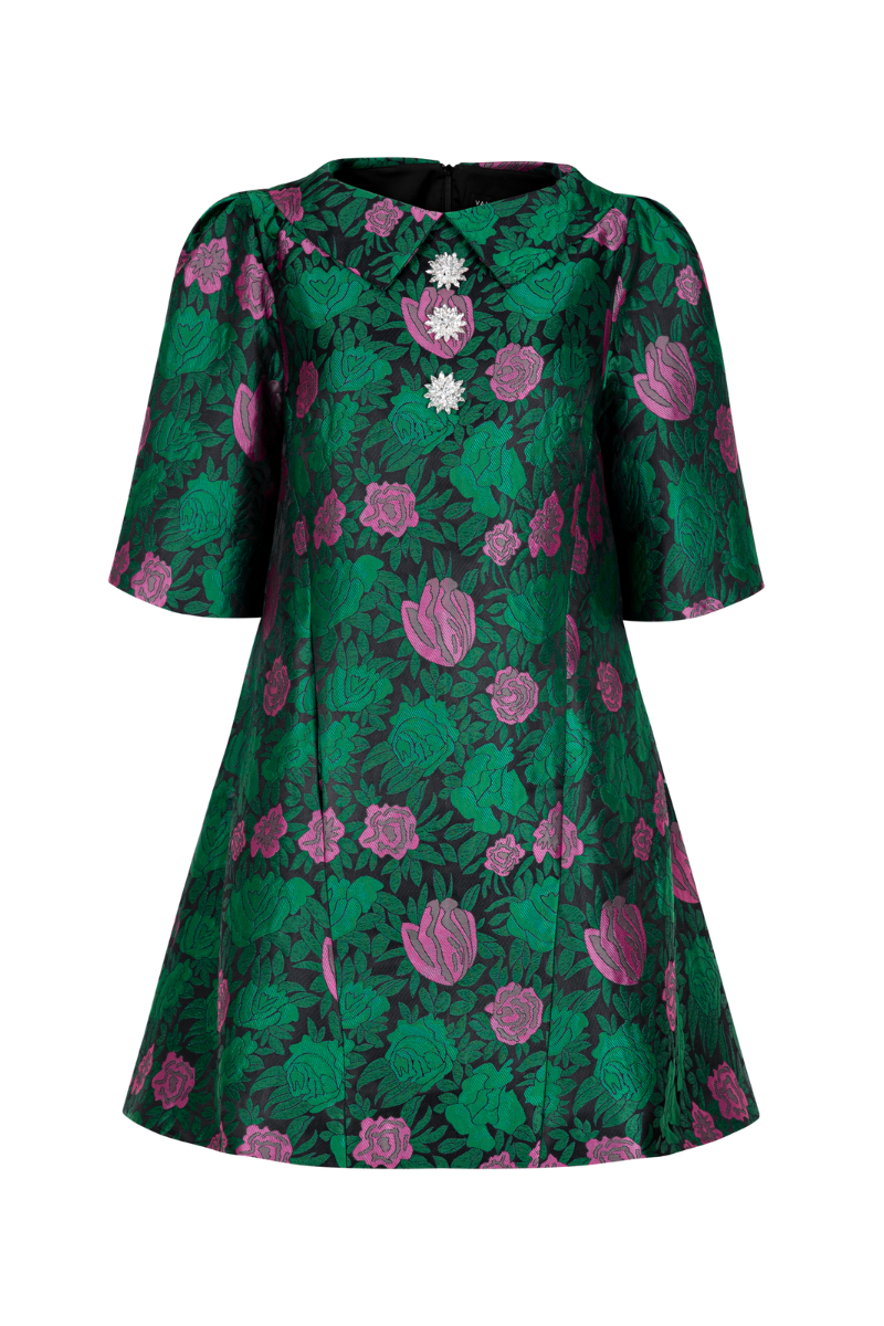 PETER PAN COLLAR A-LINE MINI DRESS - CULT MIA