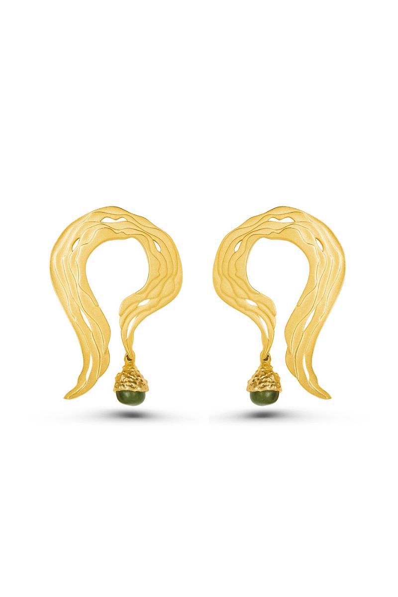 GREEN MOONDROP EARRINGS - CULT MIA
