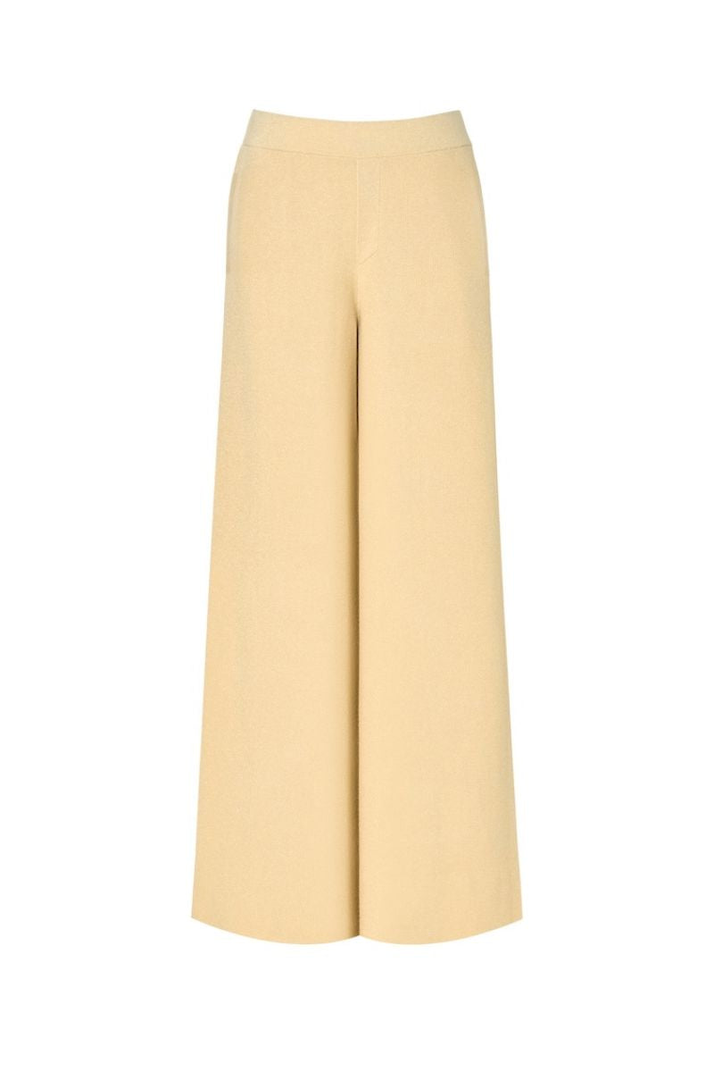 BEIGE KNIT TROUSERS