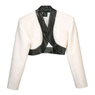 Blikvanger Milky bolero cardigan with black sequin details, featuring a soft fabric and stylish design for elegant wear.