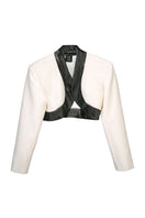 Blikvanger Milky bolero cardigan with black sequin details, featuring a soft fabric and stylish design for elegant wear.