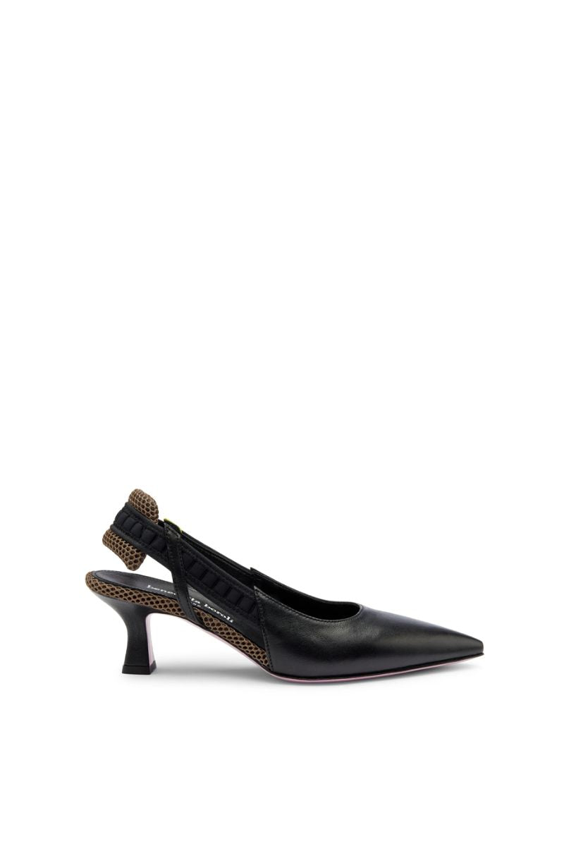SLINGBACK TEA NERO HEELS - CULT MIA