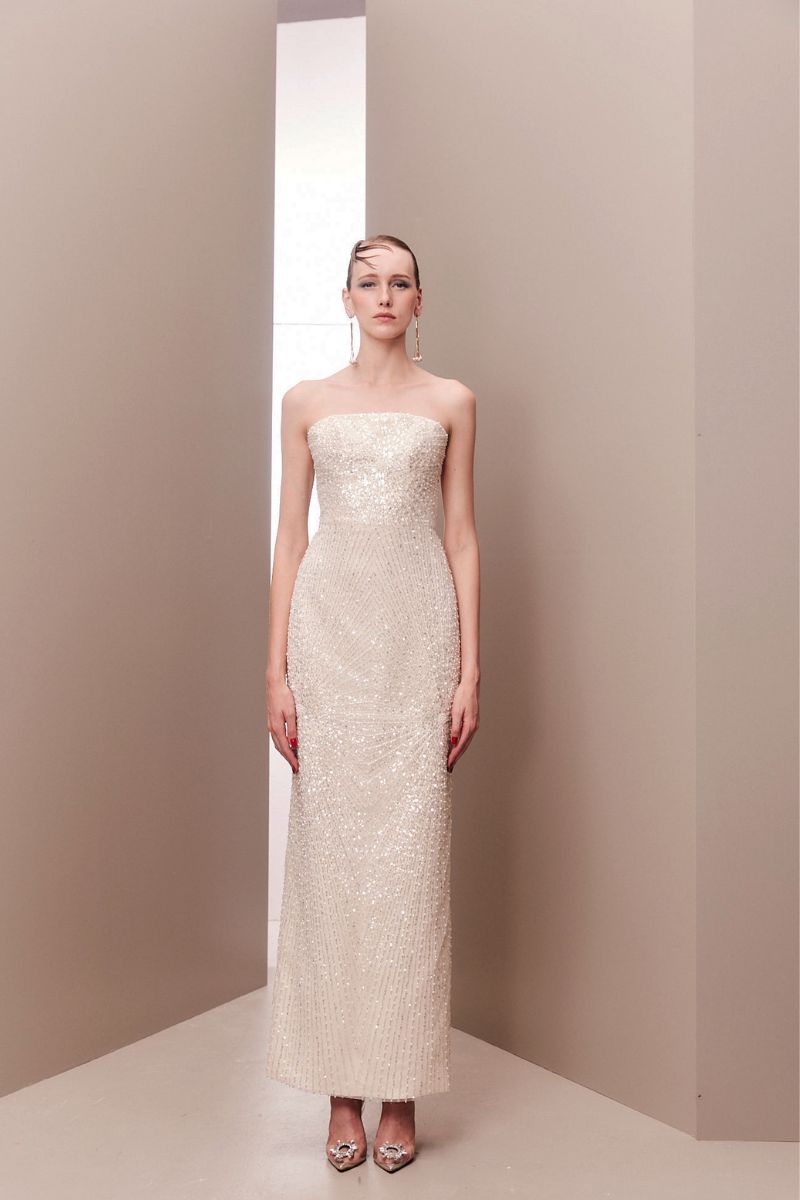 Joanna Andraos EMBROIDERED TUBE MAXI DRESS | Cult Mia Joanna Andraos EMBROIDERED TUBE MAXI DRESS | Cult Mia