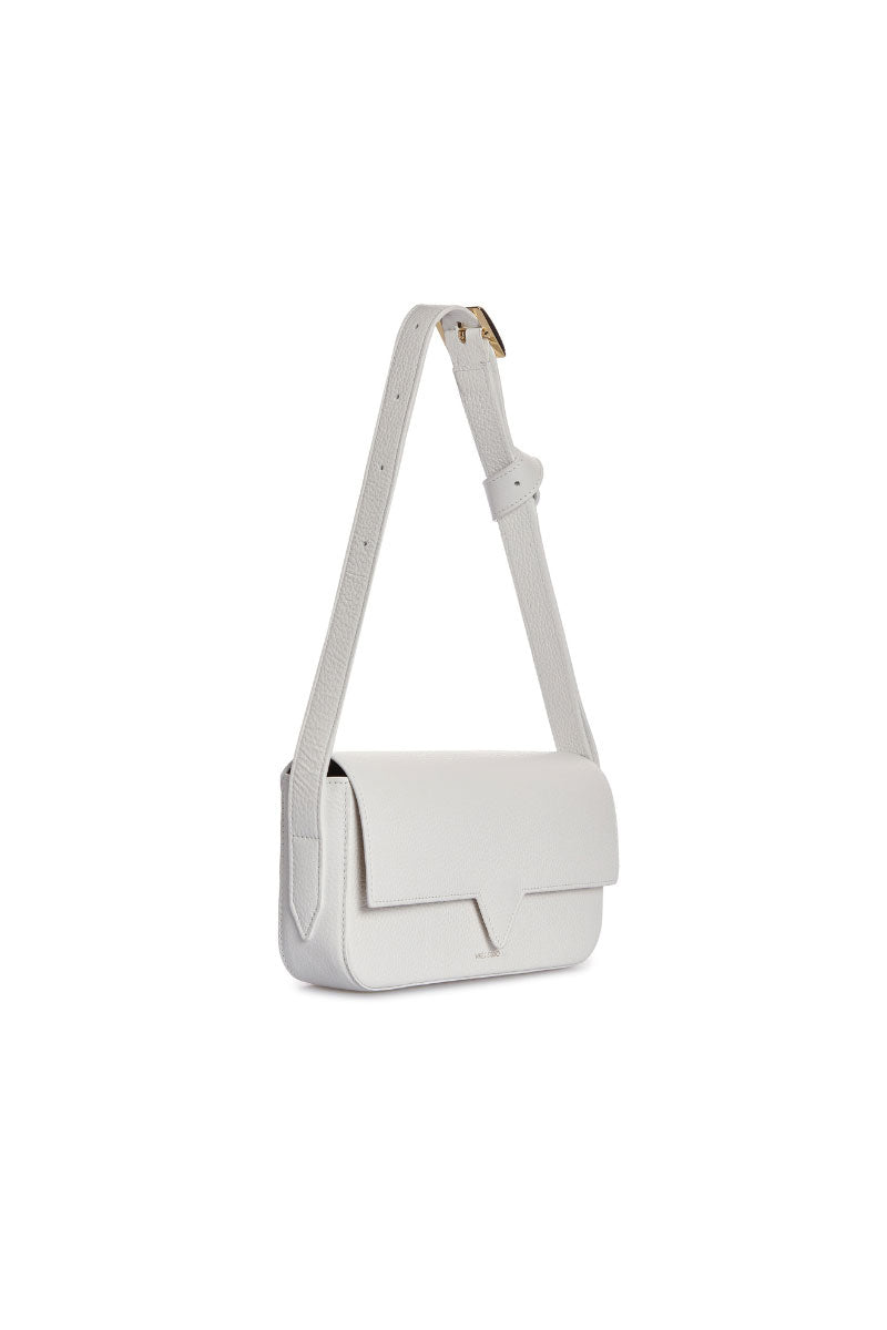 VIKEL STUDIO Katrine shoulder bag in off-white with sleek design and strap, stylish accessory for everyday use.