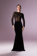Nur Karaata AURELINE gown with elegant flowing fabric and intricate details, ideal for formal occasions.