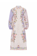 BY HAÓ Floréa midi dress in Jardin pattern, featuring floral design and elegant midi length, perfect for stylish occasions.