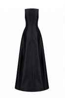 Black Evelina Royal Taffeta dress by 21Six, elegant gown with a fitted bodice and flowing skirt, perfect for formal occasions.