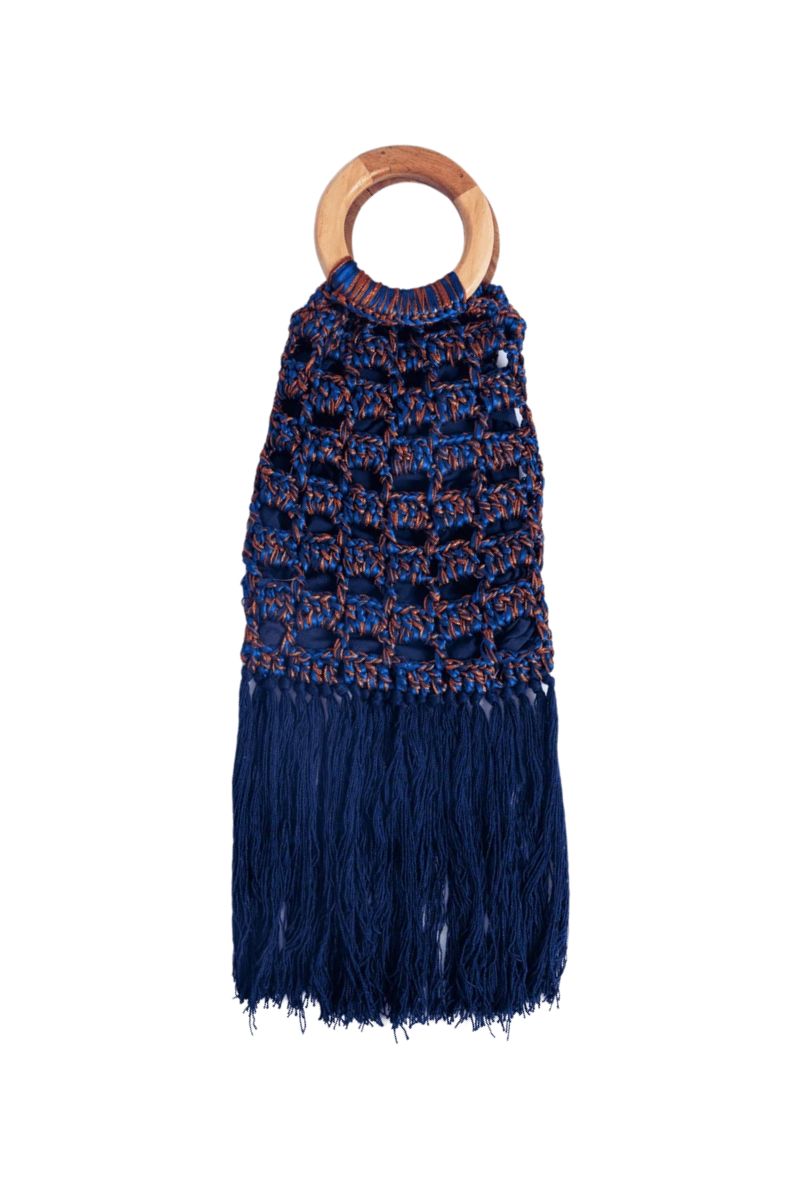 Catarina Mina Vera terrablue top handle bag with sleek design and structured silhouette, featuring a stylish leather finish.