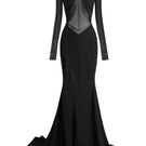 Le Thanh Hoa Moonless Night gown in soft fabric, featuring a flowing design and elegant details, perfect for comfortable evening wear.