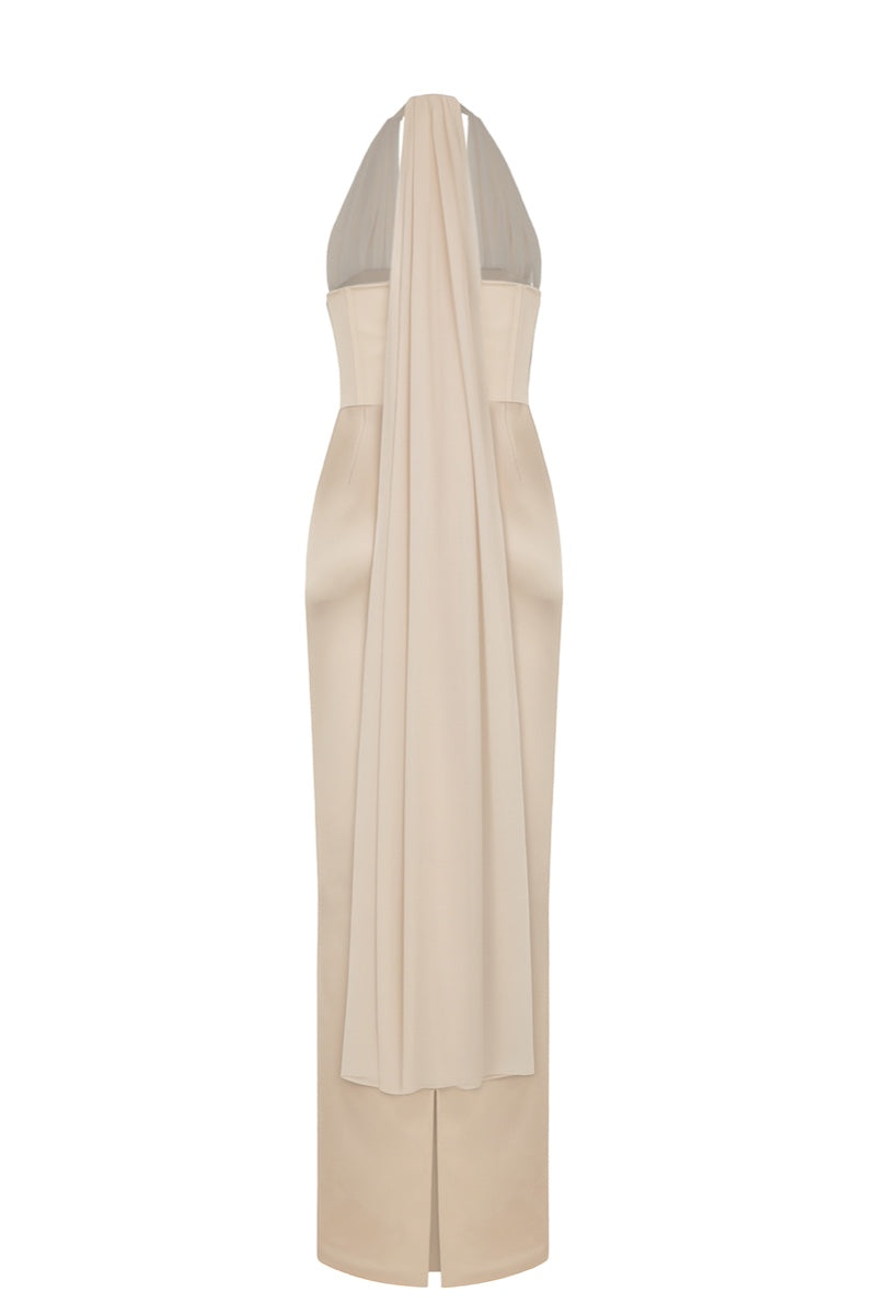 Nazl Ceren CLARINE LONG DRESS IN CUBAN SAND | Cult Mia Nazl Ceren CLARINE LONG DRESS IN CUBAN SAND | Cult Mia