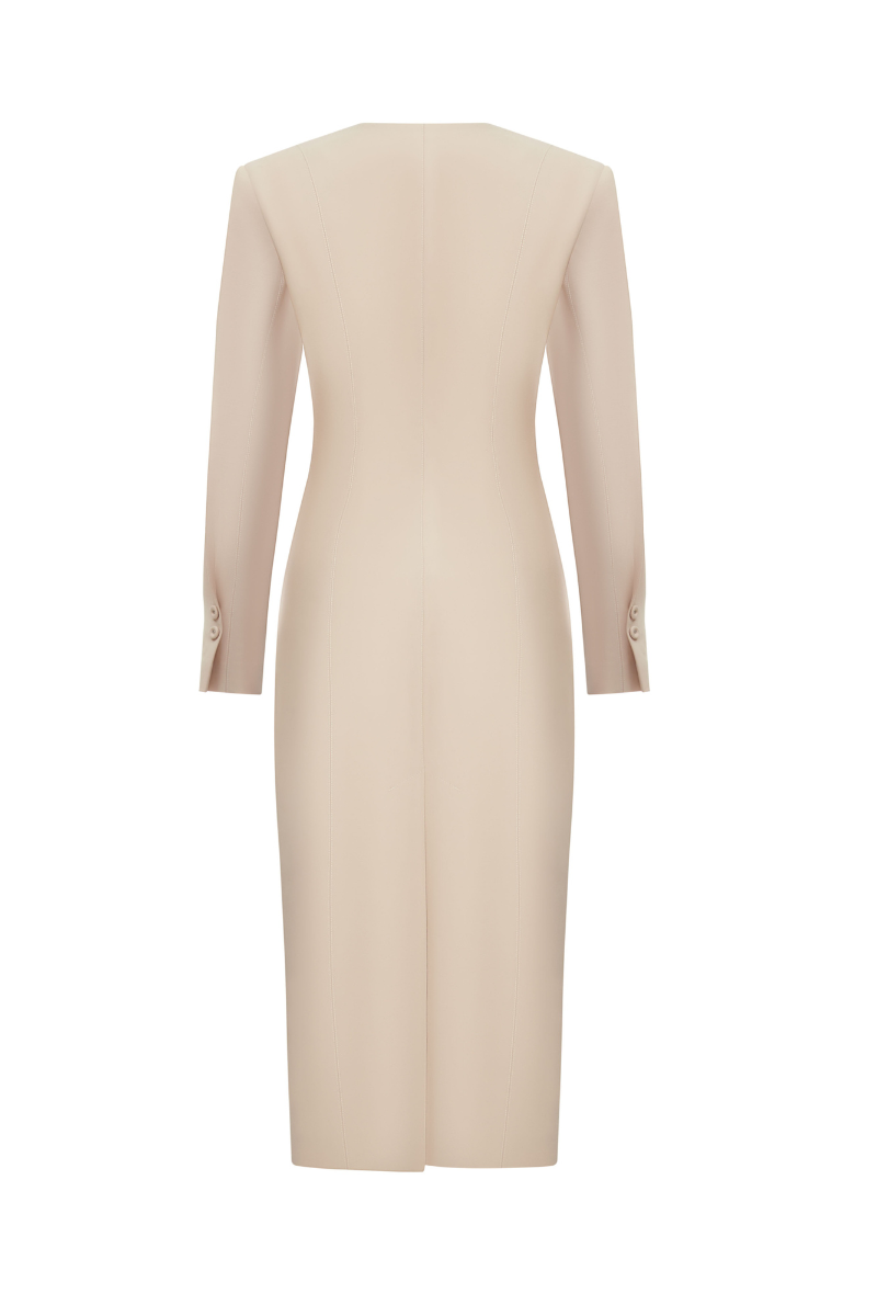 BEIGE BLAZER-DRESS - CULT MIA