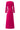 FUCHSIA PINK ROUND NECK CRYSTAL EMBELLISHED DRESS - CULT MIA