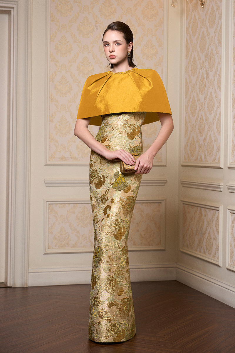 yellow floral flowy dress H&M Yellow Floral Bohemian Off-the-Shoulder Floral Midi Dress Size M