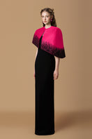 Pink crepe de chine taffeta gown by I.H.F, flowing and elegant with a smooth, luxurious fabric and a graceful silhouette.