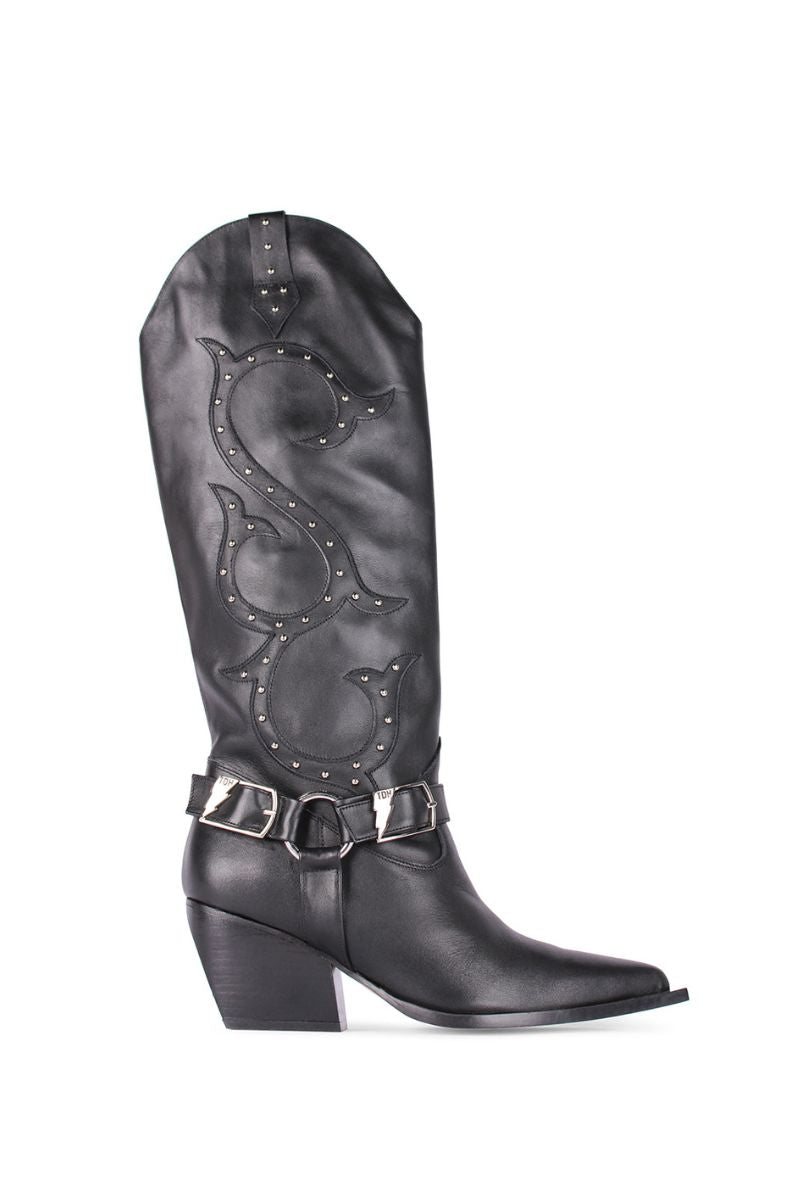 حذاء رعاة البقر بوني أسود