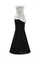 Lune De Soie shimmer taffeta co-ord set featuring a top and skirt with elegant, shiny fabric and stylish design.