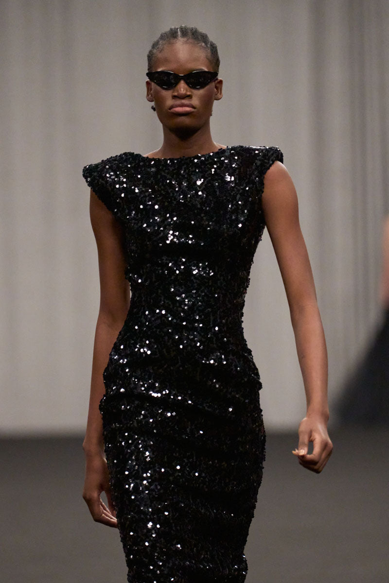 majestic sequin dress - black Belinda Dress in Black Sequin S