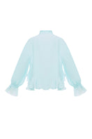 Sky blue splash blouse by OvertheSea, lightweight tops featuring a flowy, stylish design perfect for casual or semi-formal wear.