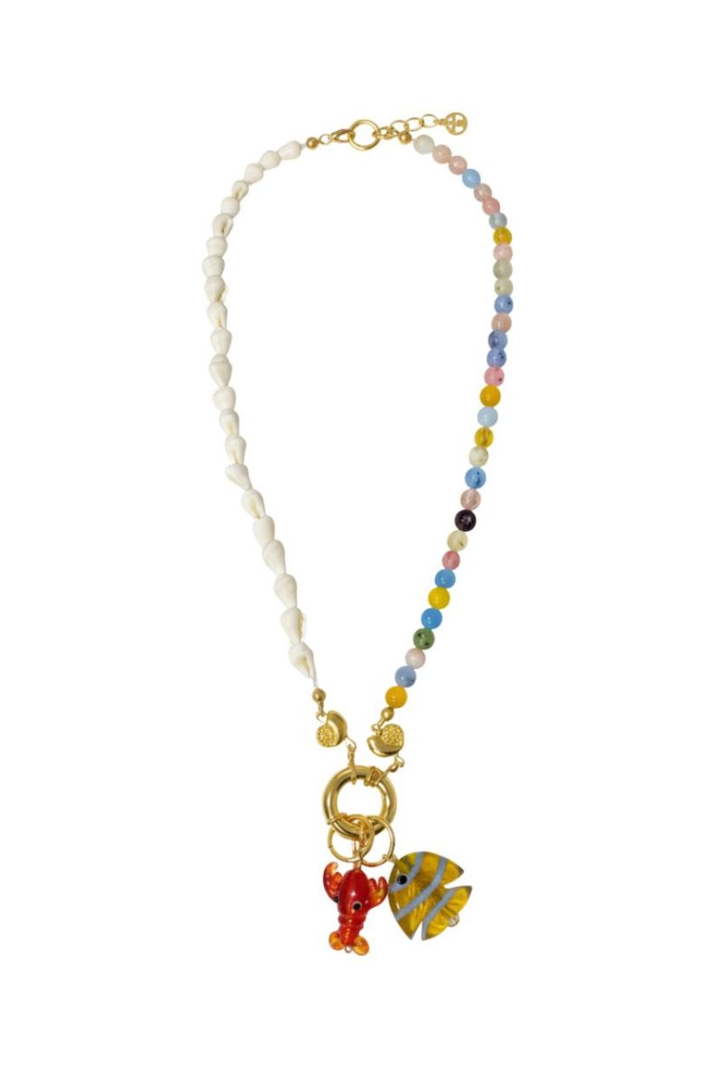 FESTIVAL NECKLACE WITH TWO REMOVABLE CHARMS