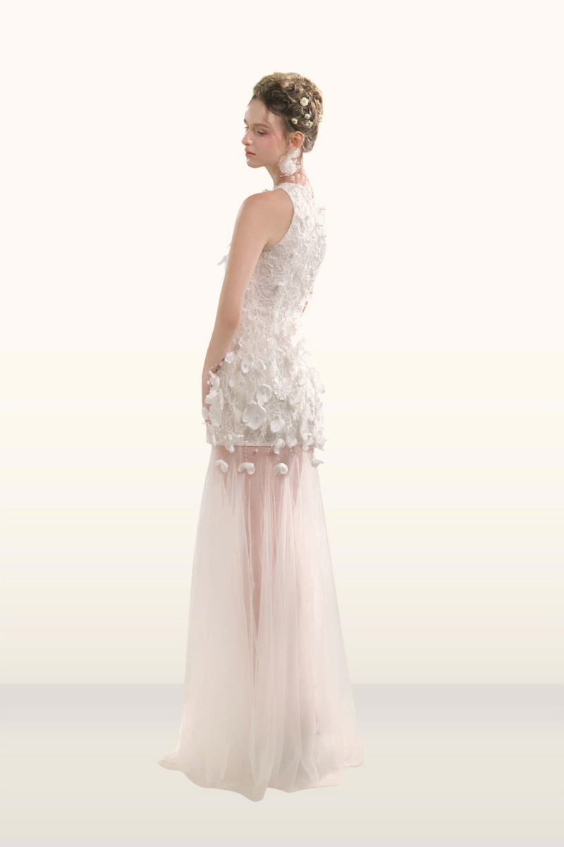 Arti Apparel Flarin Maxi Dress featuring a flowy silhouette, sleeveless design, and vibrant floral pattern for elegant summer style.