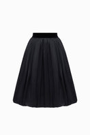 Black Transformer MIDI skirt by Balykina, featuring a sleek mid-length design with stylish detailing and a modern silhouette.