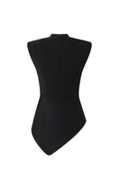Asymmetric sleeveless blazer and feather skirt co-ord set by Tracy Studio, featuring stylish design and feather details.