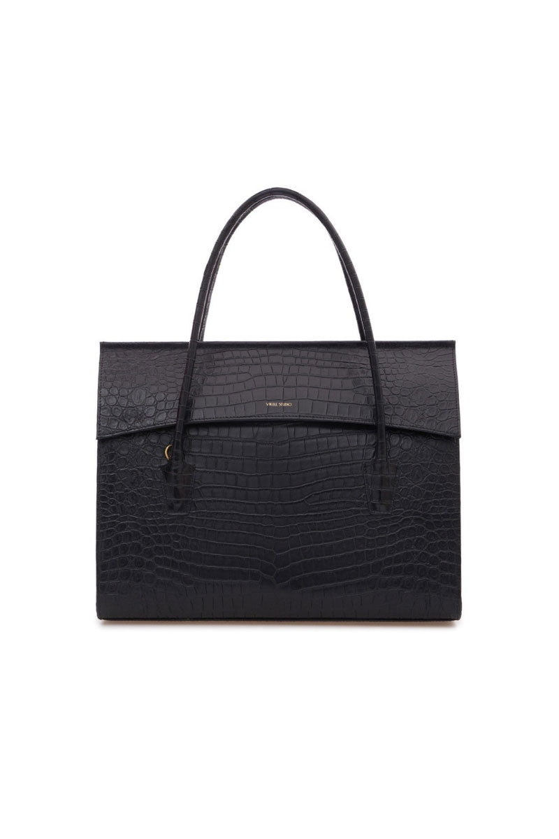 Black Celine shoulder bag by Vikele Studio with sleek design and minimal hardware, stylish accessory for everyday use.