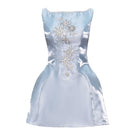 Blue Aurora mini dress by Do Long, stylish short dress with vibrant blue color and fitted silhouette, perfect for fashionable occasions.