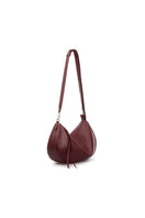 Vikele Studio Denise shoulder bag in burgundy leather with adjustable strap and sleek design, perfect for stylish everyday use.