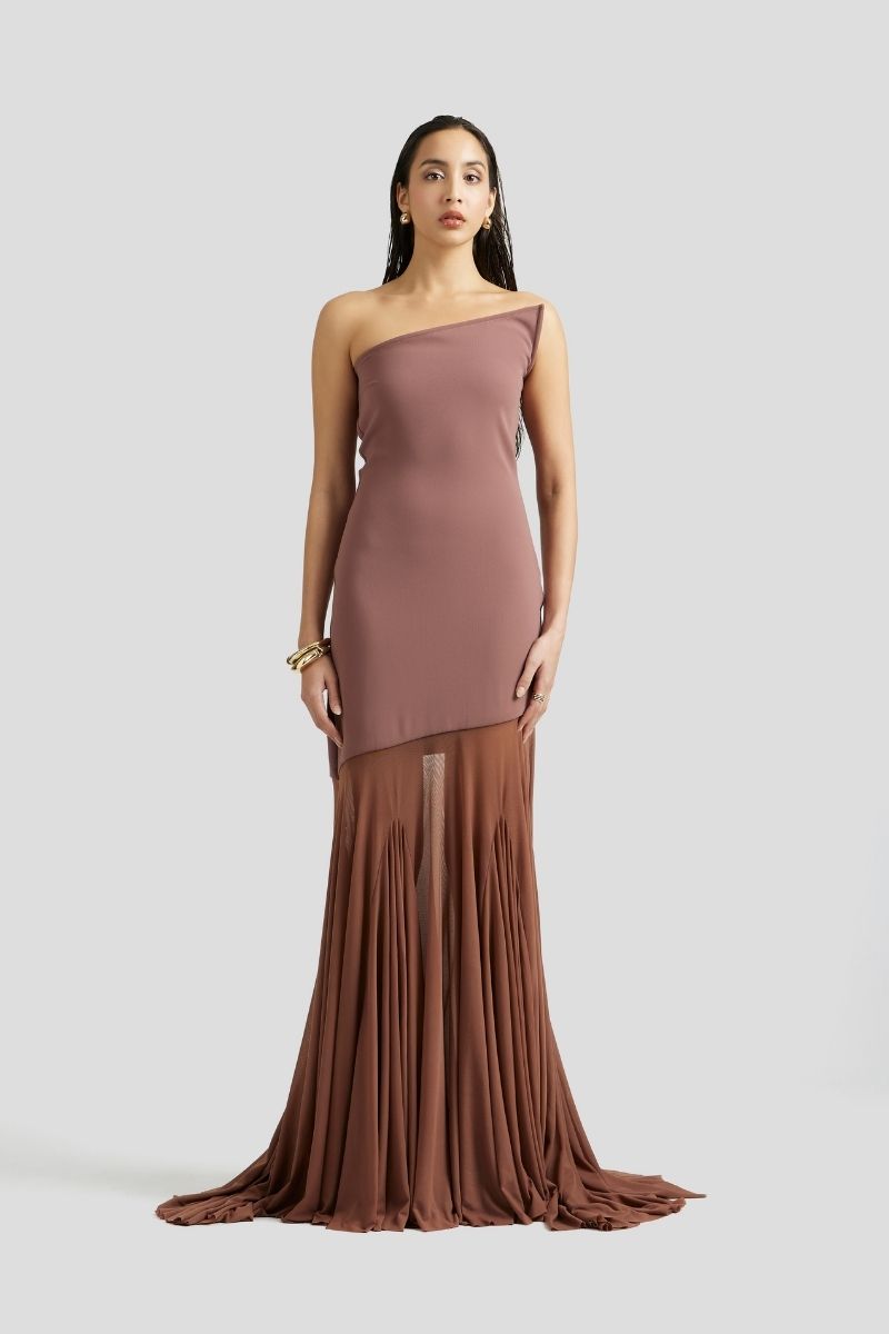 MERIDITH MAXI DRESS IN MOCHA PINK - CULT MIA