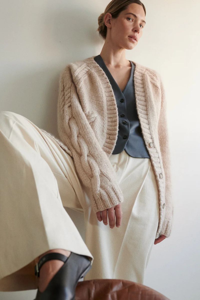 VILNELE CARDIGAN IN BEIGE - CULT MIA