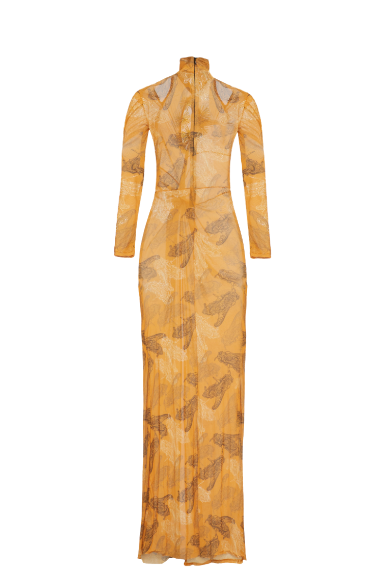 Onalaja XOLA orange maxi dress featuring a flowy silhouette and vibrant color, ideal for stylish summer or casual wear.