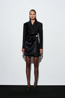 Black Berry Blazer Dress by Acaria Studio, stylish mini dress featuring a fitted blazer design and elegant silhouette.