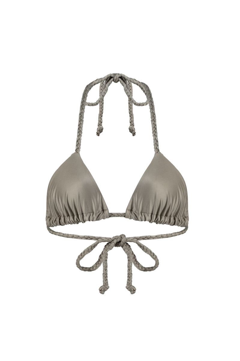 HAUT DE BIKINI TRIANGLE EN CORDE CHAMPAGNE