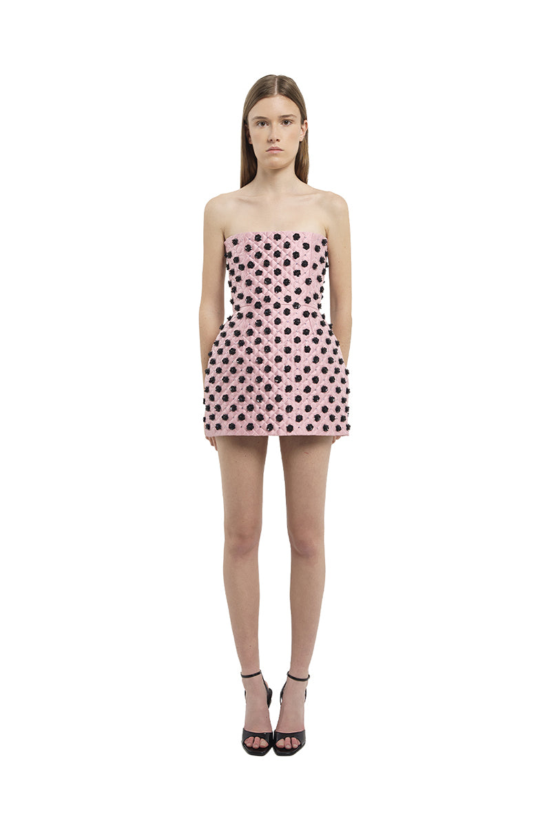 QUILTED MINI DRESS IN PINK - CULT MIA