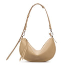 VIKELE STUDIO Denise mini shoulder bag in beige with sleek design and small top handle, perfect for casual or evening outings.