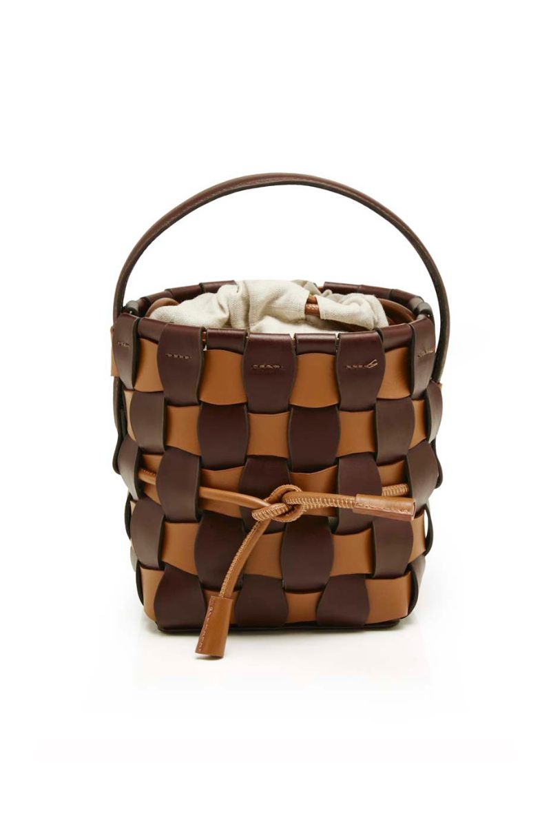 TULUM BAG IN COFFEE AND CARAMEL - CULT MIA