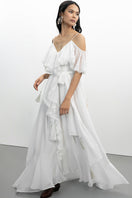White SAN FRANCISCO maxi dress by OVERTHESEA featuring a flowy silhouette and lightweight fabric, perfect for warm-weather wear.