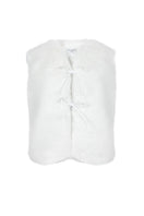 Verheyen Serena white gilet jacket with a sleeveless design, lightweight fabric, and front zipper for a stylish layered look.