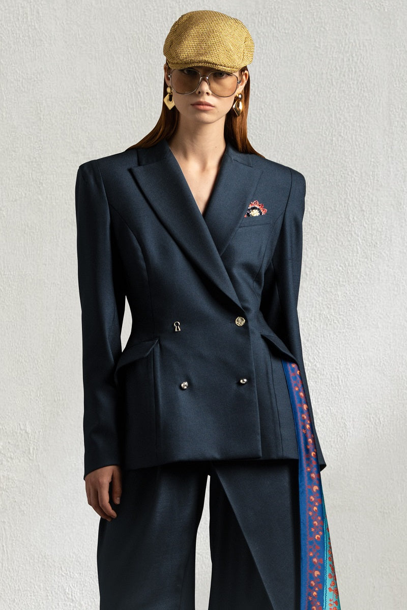 NEW LOOK PANTS IN NAVY BLUE - CULT MIA