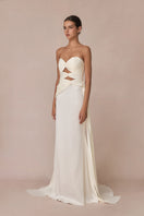 White 3-carat bustier top by Stolen Stores, featuring a fitted design and stylish fabric, perfect for fashionable outfits.