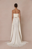 White 3-carat bustier top by Stolen Stores, featuring a fitted design and stylish neckline, perfect for fashionable outfits.