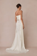 White 3-carat bustier top by Stolen Stores featuring a fitted design and stylish details, perfect for a chic, modern look.