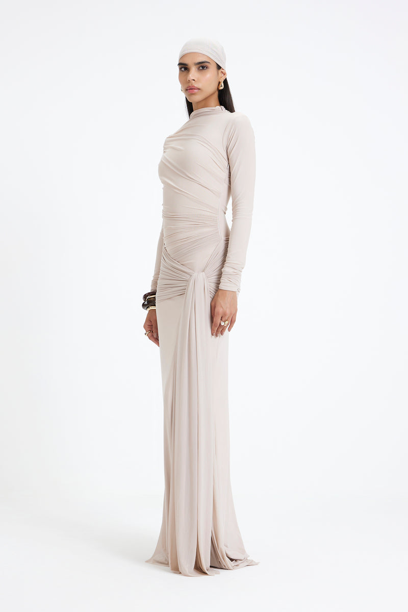 denise maxi dress Denise Off Shoulder Maxi Dress - Chocolate