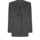 Men's striped Jacques blazer by Montsand featuring a tailored fit, classic lapel, and stylish pattern in neutral tones.