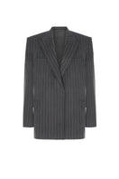 Men's striped Jacques blazer by Montsand featuring a tailored fit, classic lapel, and stylish pattern in neutral tones.