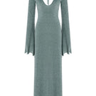 Suncillo OLYA sage green maxi dress with flowing fabric and sleeveless design, perfect for elegant summer occasions.