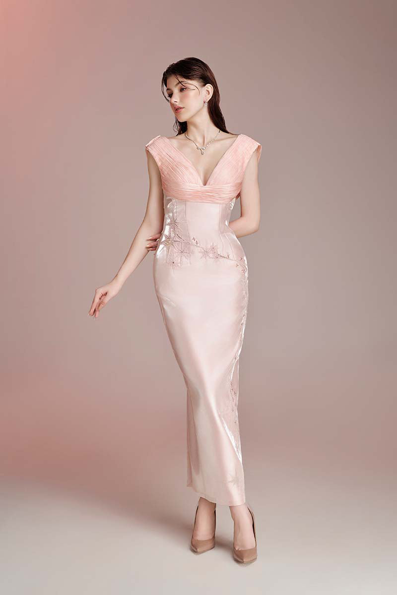 BLUSH AURORA PINK MIDI DRESS | CULT MIA