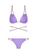 Maliluha Purple Dreamer bikini set featuring a stylish two-piece swimsuit with adjustable straps and modern cut.