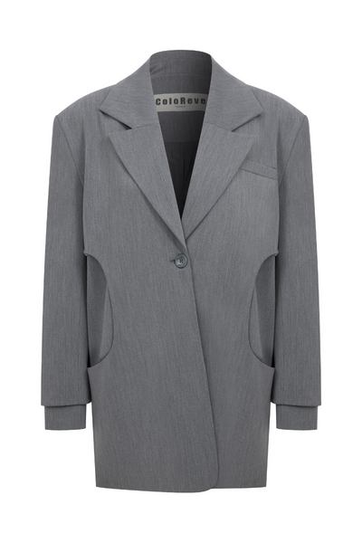 HOLE BLAZER IN GRAY | CULT MIA | ColoReve